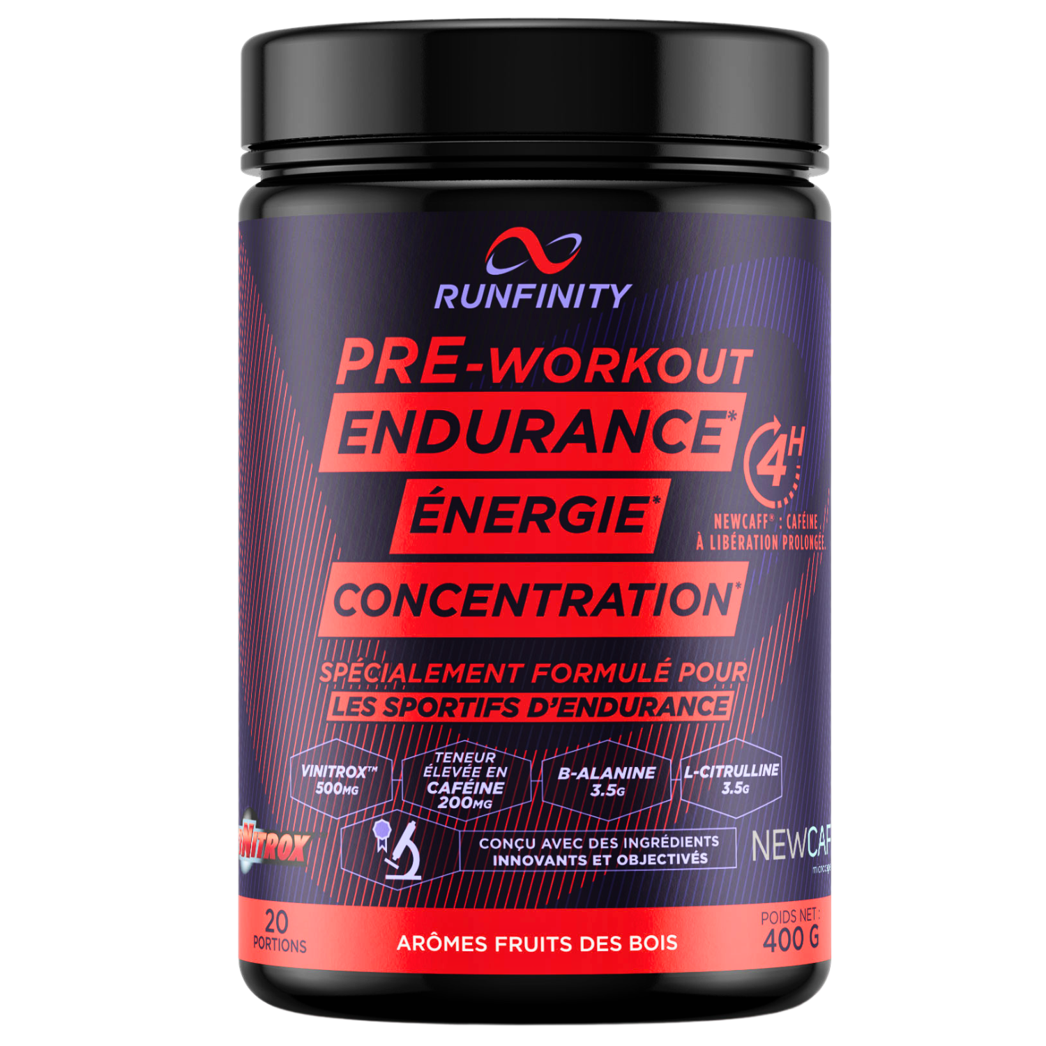 Packshot officiel Le Preworkout Runfinity