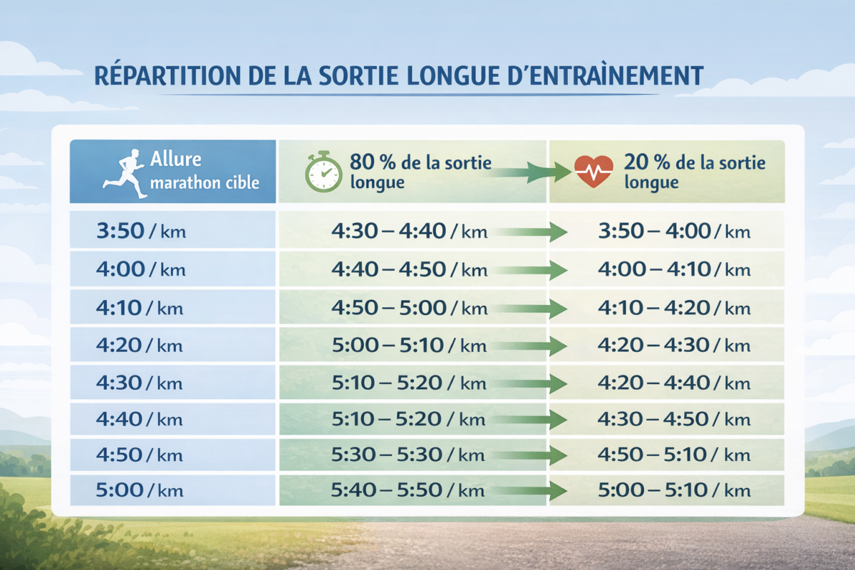 Quelle allure pour sortie longue