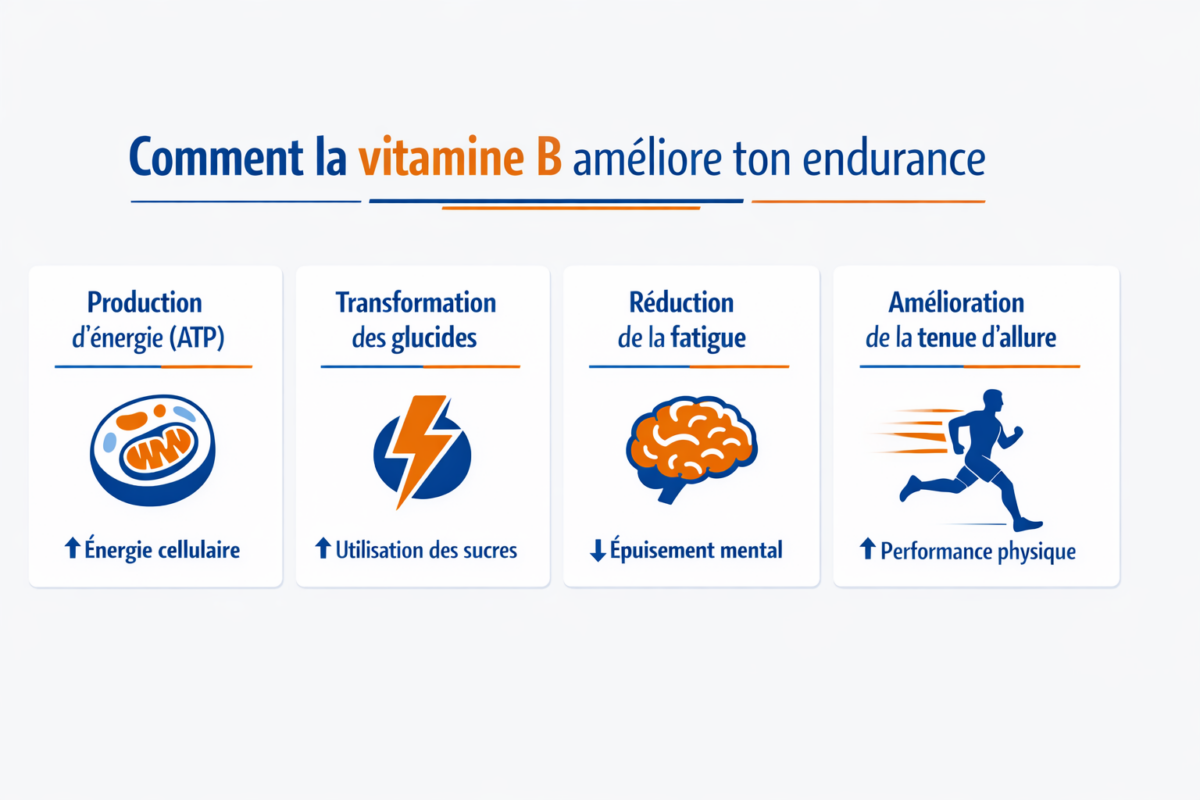 Infographie role de vitamine B en endurance