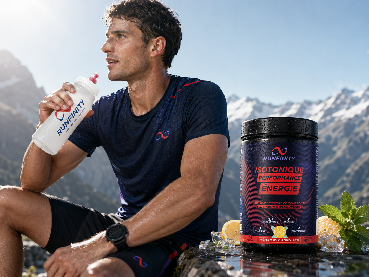 Charles presente 
    l'offre de lancement de l'Isotonique Runfinity