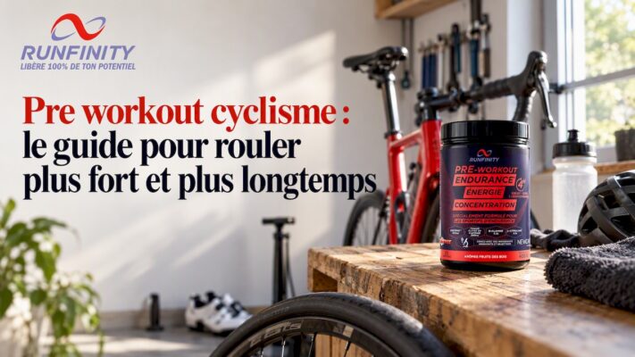 Runfinity pré-entraînement à côté d'un vélo de route