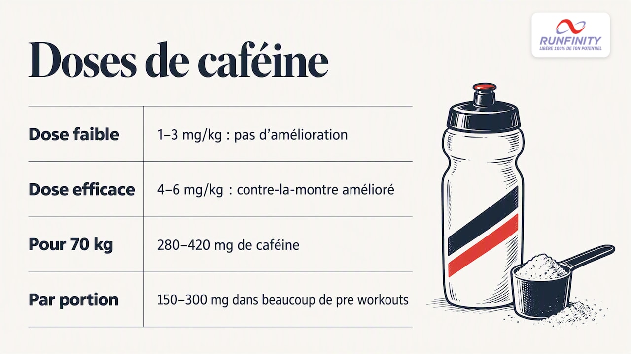 Repères de doses de caféine pour cyclistes