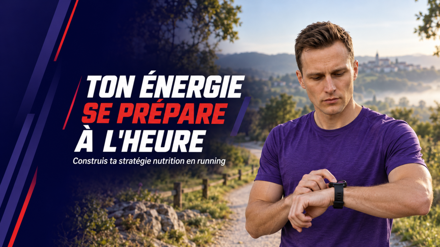 Charles consulte sa montre avant une sortie, avec le message Ton énergie se prépare à l’heure.